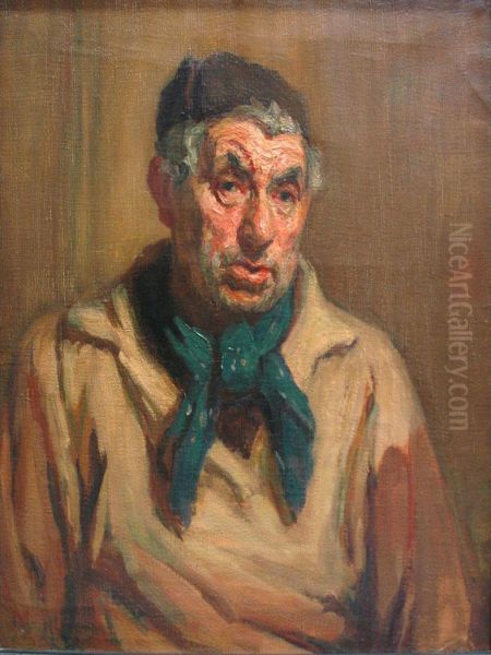 The Old Fisherman Oil Painting by Augustus B. Koopman