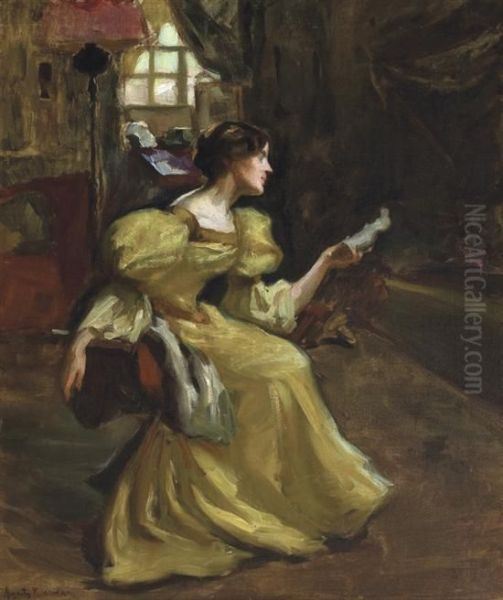 The Artist's Wife, Louise Oil Painting by Augustus B. Koopman