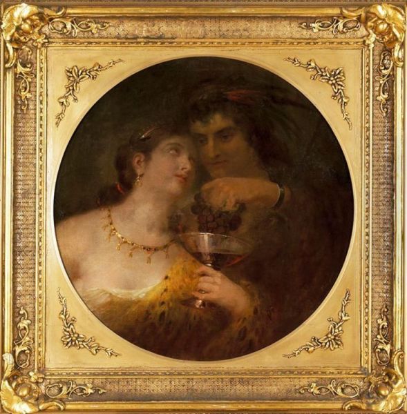 Bacchus Csabitasa Oil Painting by Theodor Hermann Wil. Koppen