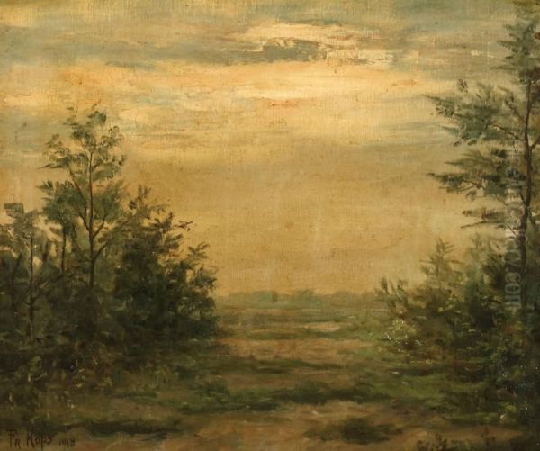 Brabants Landschap Met Bosrand Oil Painting by Frans Kops