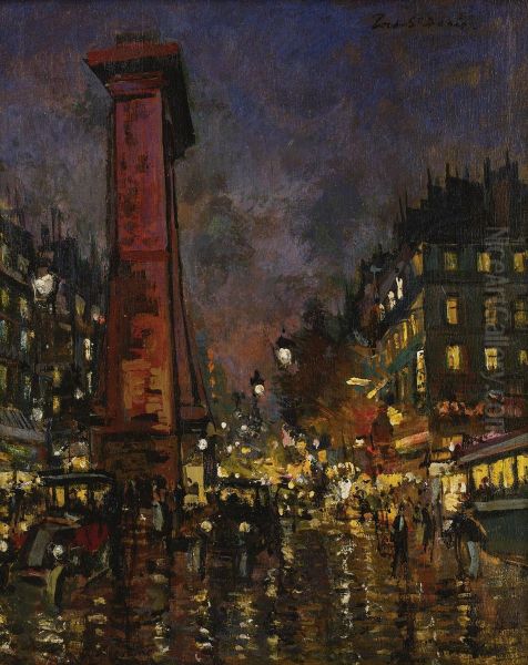 La Porte Saint Denis Oil Painting by Konstantin Alexeievitch Korovin