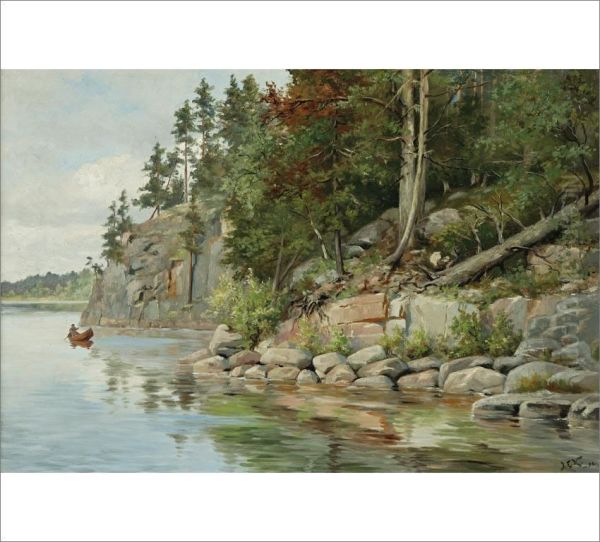 A Rower Oil Painting by Johan Kortman