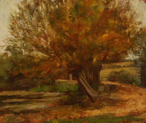 Tree Lined Ponds Oil Painting by Henry Somers Kortright