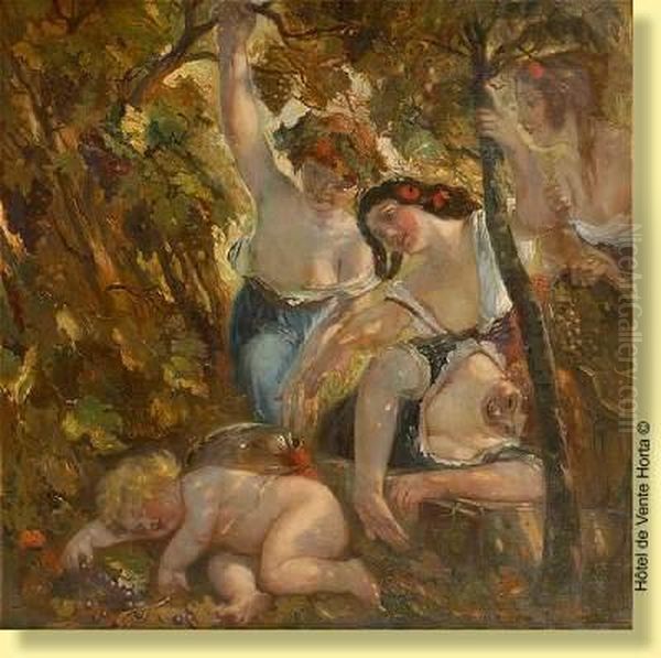 Reveil De Cupidon Oil Painting by Rudolf Koselitz