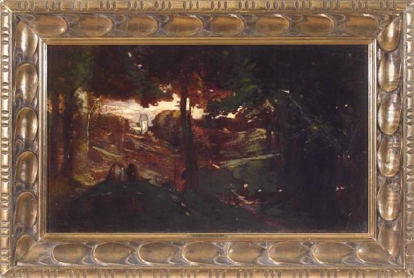 Waldlandschaft Bei Frasdorf Oil Painting by Rudolf Koselitz