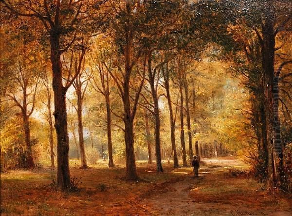 Le Bois De Haarlem In Holland Oil Painting by Everhardus Koster