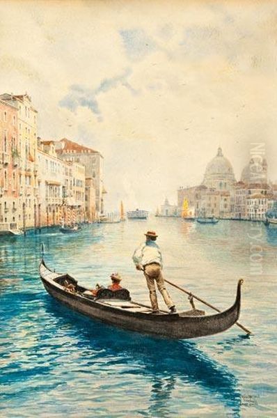 Velence - Canale Grande Oil Painting by Jeno, Eugene Koszkol