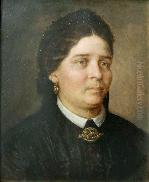 Portret Wiktorii Ze Schwartzow (1866) Oil Painting by Aleksander Kotsis