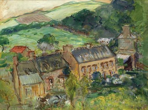 Village De Campagne Oil Painting by Constantin Kousnetzoff