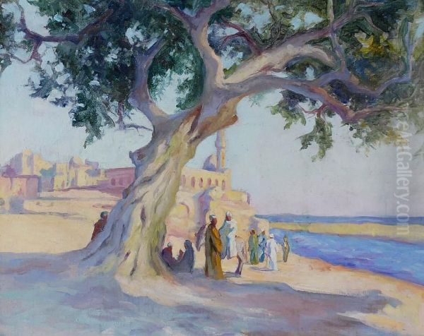 Pejzaz Z Bliskiego Wschodu Oil Painting by Leon Kowalski