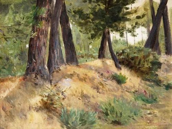 Paysage Forestier Oil Painting by Leopold-Francois Kowalsky