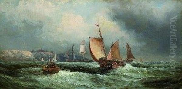 Vor Der Englischen Kuste Bei Dover Oil Painting by Hermann Kraemer