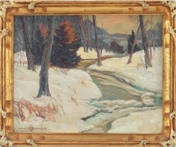 Landscape Oil Painting by Carl Rudolph Krafft