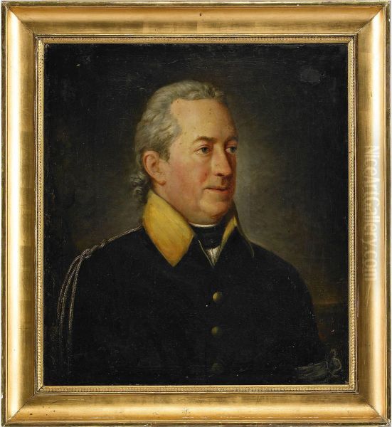 Portratt Av Generalmajoren Greve Georg Adlersparre Oil Painting by Per Ii Krafft