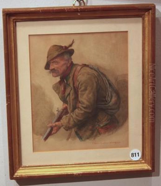 Poacher Oil Painting by Peter I Kramer