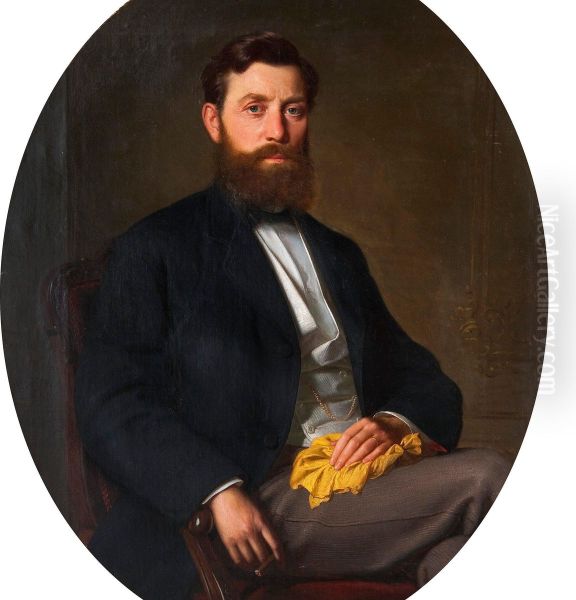 Portrait Of A Man Oil Painting by Ivan Nikolaevich Kramskoi