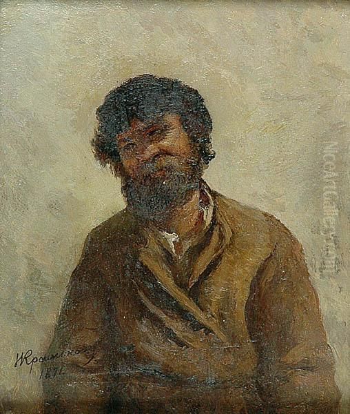 Portret Mezczyzny Z Broda Oil Painting by Ivan Nikolaevich Kramskoi