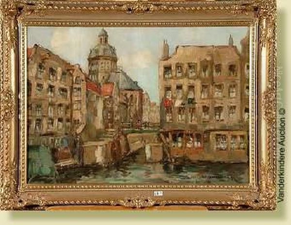 Het Kolkje Amsterdam Oil Painting by Hendrik Cornelis Kranenburg