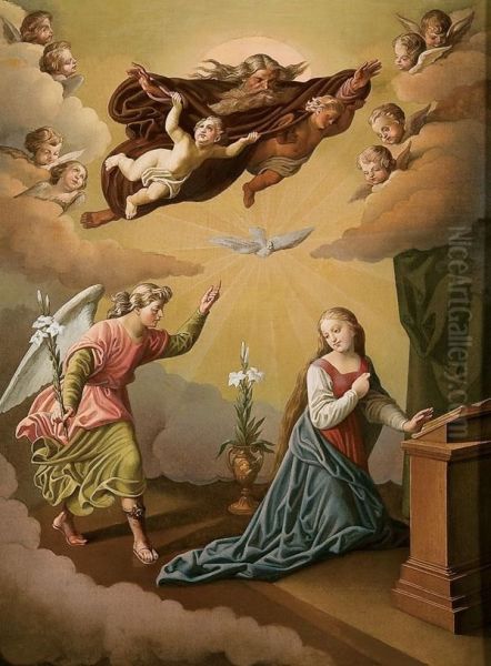 The Annunciation Oil Painting by Emmanuel Kratky