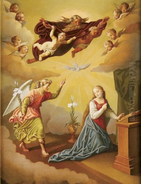 The Annunciation Oil Painting by Emmanuel Kratky