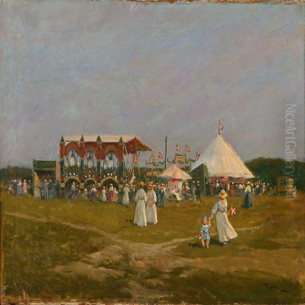 Sommerfest Ved Fakse Ladeplads Oil Painting by Fritz Kraul