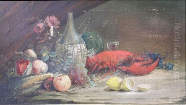 Nature Morte Au Homard Oil Painting by Emil Kraus