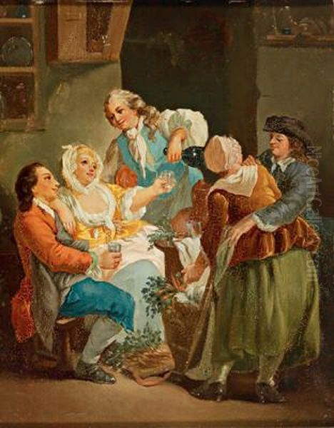 Allegra Compagnia Oil Painting by Georg Melchior Kraus