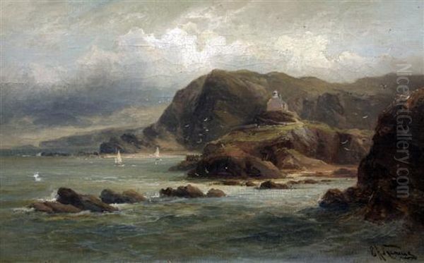 Devonshire Coastal Landscape Oil Painting by Emil Krause