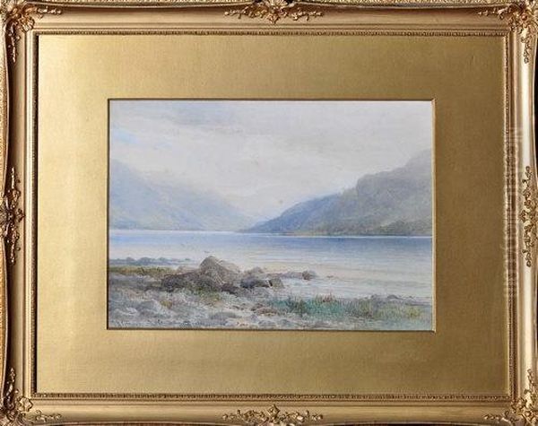 On Crummockwater Oil Painting by Emil Axel Krause