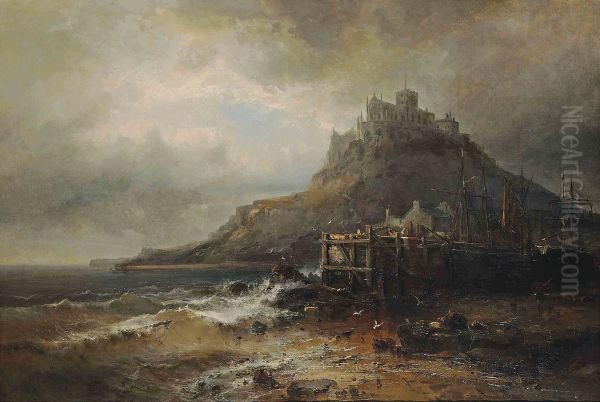 St. Michael's Mount, Cornwall Oil Painting by Franz Emil Krause