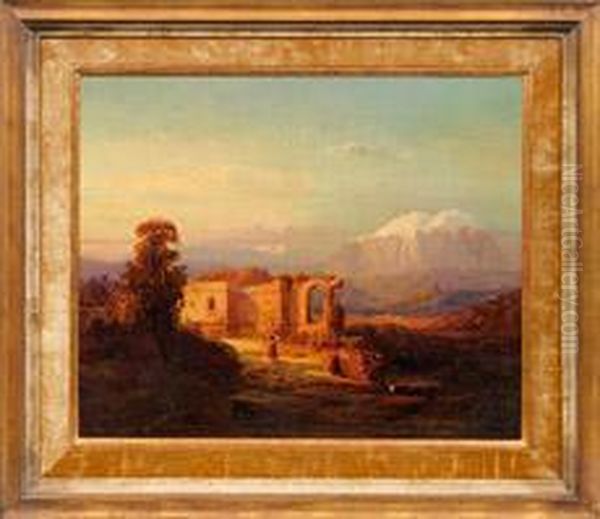 Klosterruine Inoberitalien Oil Painting by Franz Emil Krause