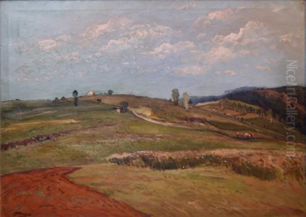 Ceska Krajina Oil Painting by Josef Krejsa