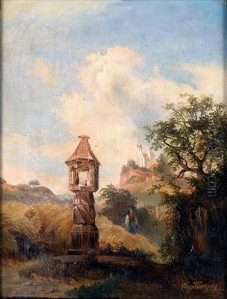 Vorwiegend Als Landschafts Oil Painting by Vincenz Kreuzer