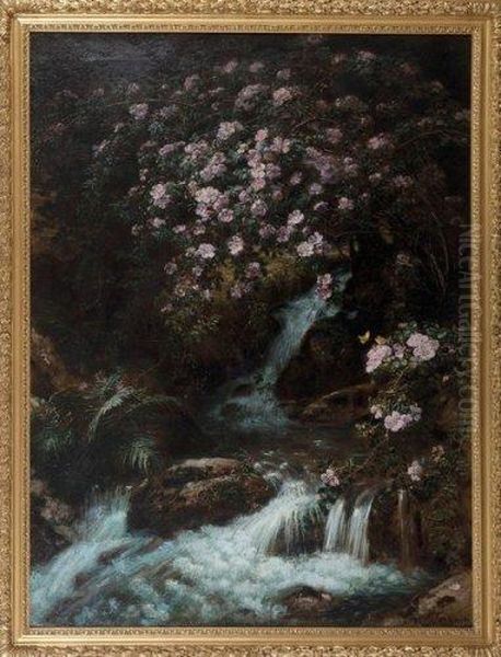 Cascade D'alsace Oil Painting by Alexis Kreyder