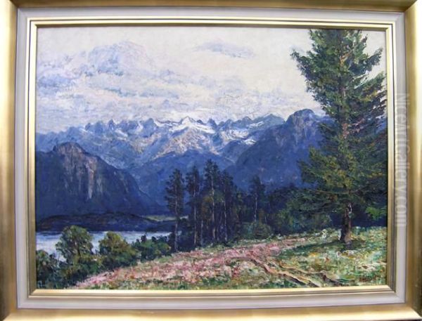 Blick Auf Starnbergersee Oil Painting by Hugo Kreyssig