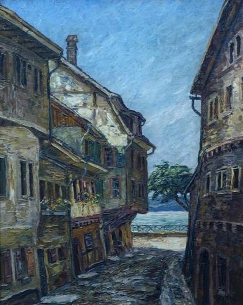 Alte Gasse Zum See Oil Painting by Hugo Kreyssig