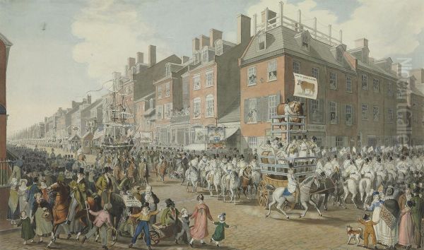 Parade Of The Victuallers Oil Painting by John Lewis Krimmel