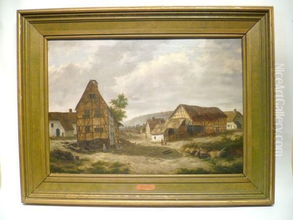 Village Aux Environs De Spa Oil Painting by Ernest Krins