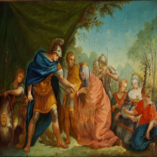 A Scene From Antiquity With A Commander Oil Painting by Heinrich Krock