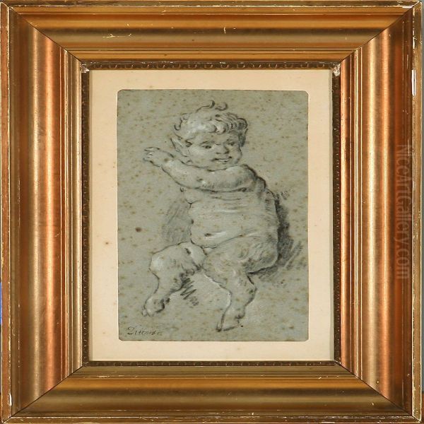 Satyr Child Oil Painting by Heinrich Krock