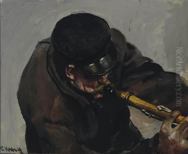 The Musician Oil Painting by Christian Krohg