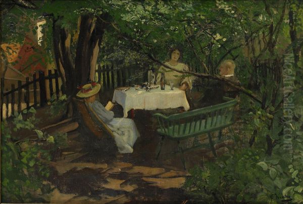 Fra Gronnegate 19 Oil Painting by Christian Krohg