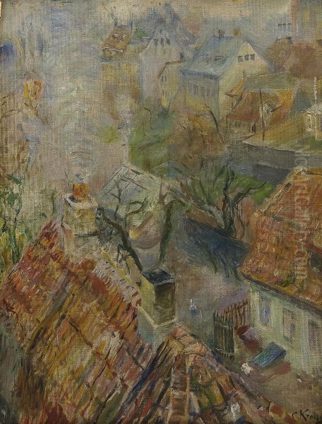 Fra Frederiksberg Oil Painting by Christian Krohg