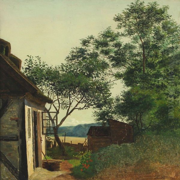 Scenery From Tun  Oil Painting by Pietro Krohn