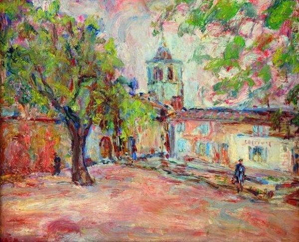 Village De Provence Oil Painting by Paul Kron