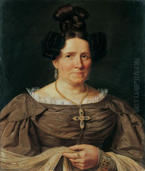 Bildnisse Des Berlinerstadtverordnetenvorstehers Johann Friedrich Desselmann Oil Painting by Franz Krutger