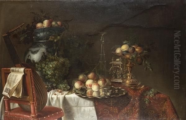 Wan-li Kraakware Oil Painting by Cornelis Cruys