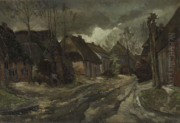 Boerderij De Rul In Heeze, Brabant Oil Painting by Jan Kruysen