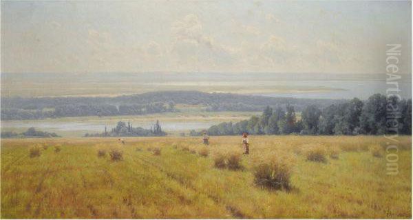 Summer Landscape Oil Painting by Constantin Kryschitskij