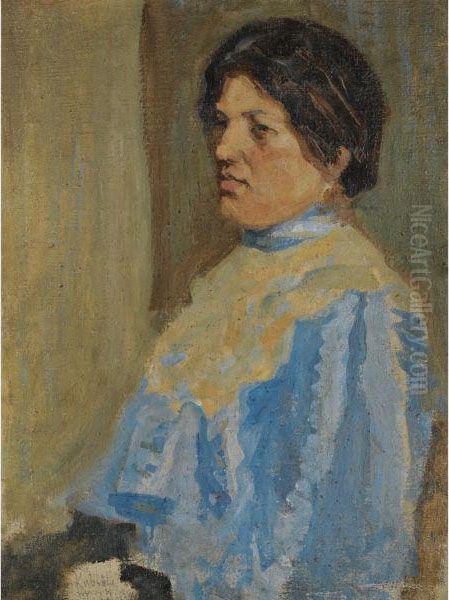 Portrait Of The Artist's Mother Oil Painting by Bohumil Kubista